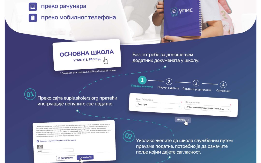 е-Упис у први разред основне школе